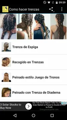 Como hacer trenzas android App screenshot 7